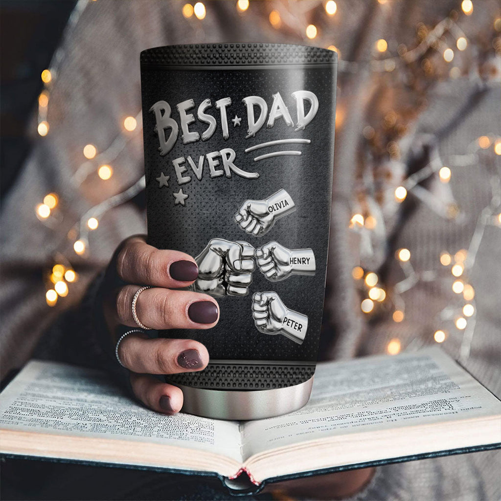 Custom Father's Day Birthday Gifts For Dad • Best Dad New Style - Personalized 3D Inflated Effect Tumbler