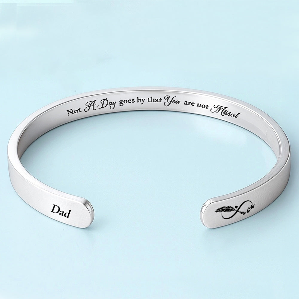 Not A Day Goes By - Personalized Bracelet Cuff
