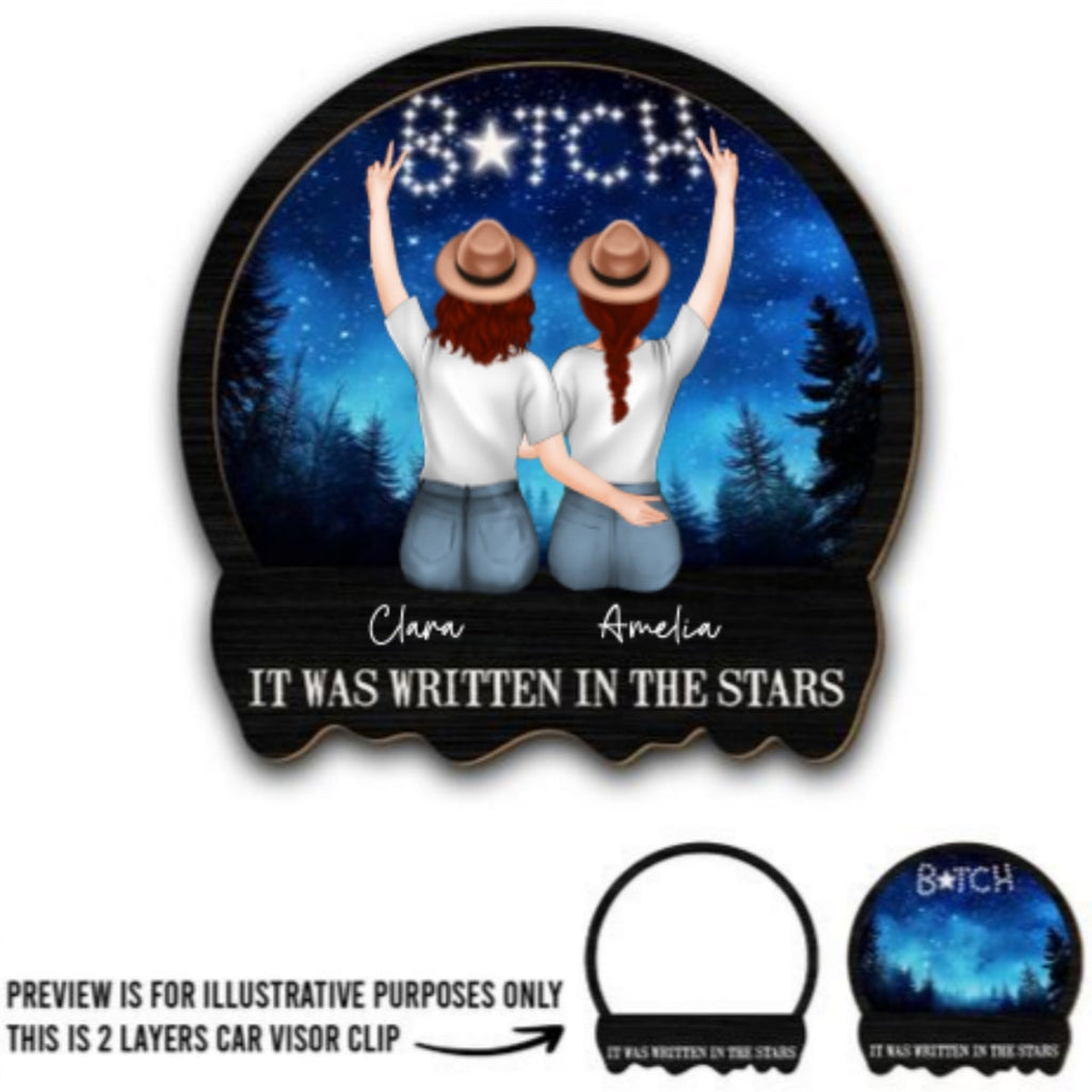 Forever Written In The Stars - Personalized Car Visor Clip