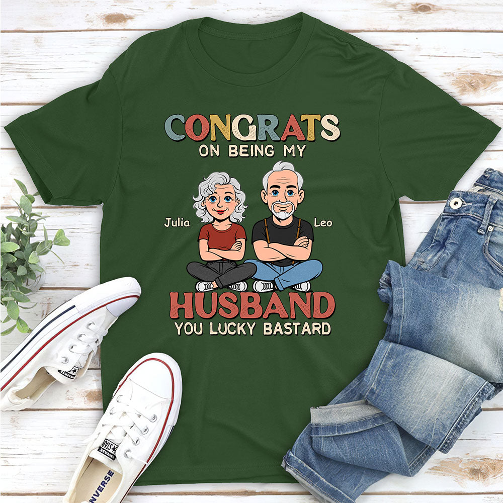 Custom Christmas Anniversary Keepsake Gifts For Husband • Being My Husband Retro - Personalized Shirt
