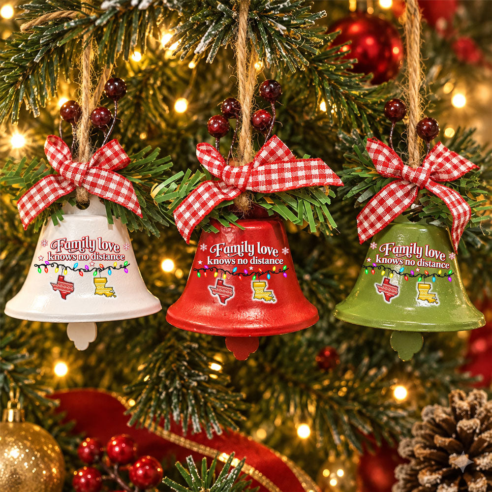 Home Is Where Family Rings - Personalized Metal Bell Ornament