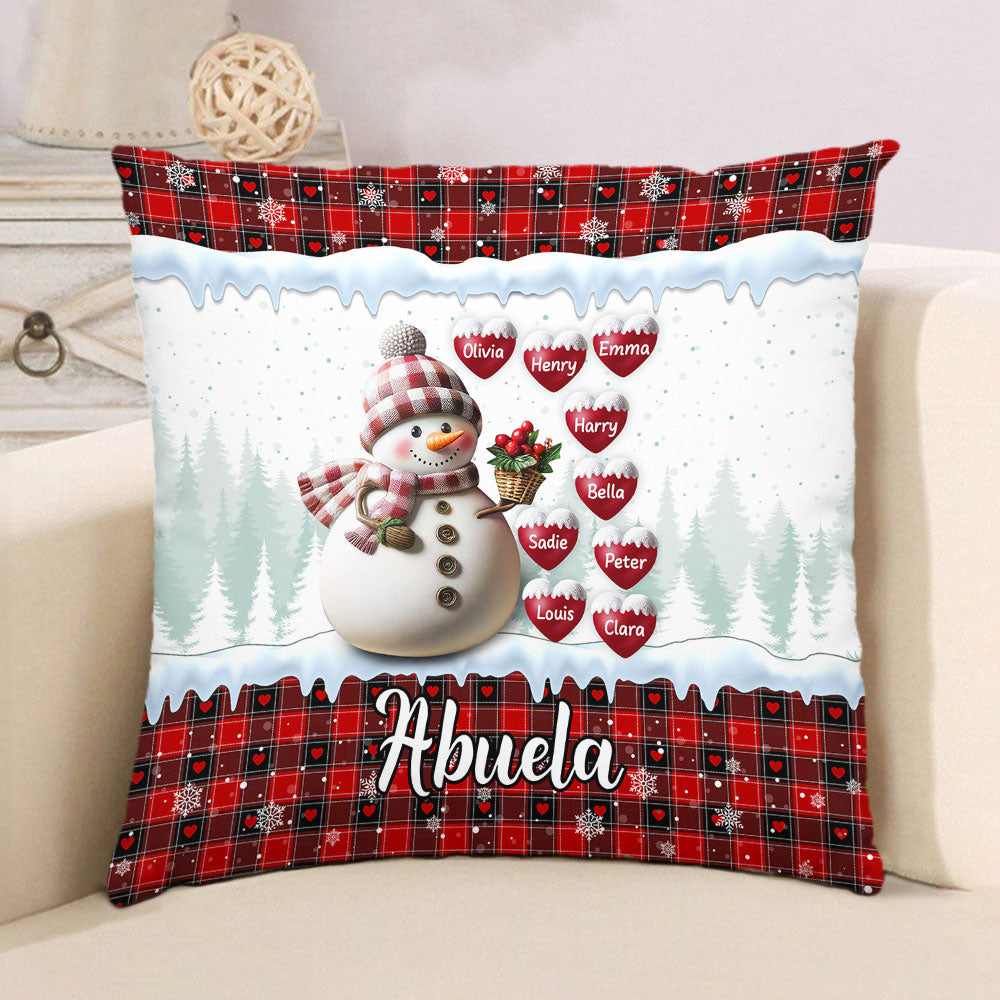 Snowman Grandma - Personalized Pillow