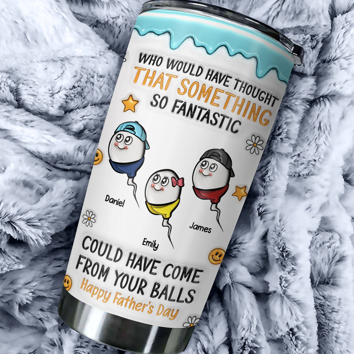 Custom Father's Day Birthday Gifts For Dad • Proof Miracles Happen Daily - Personalized 3D Effect Tumbler