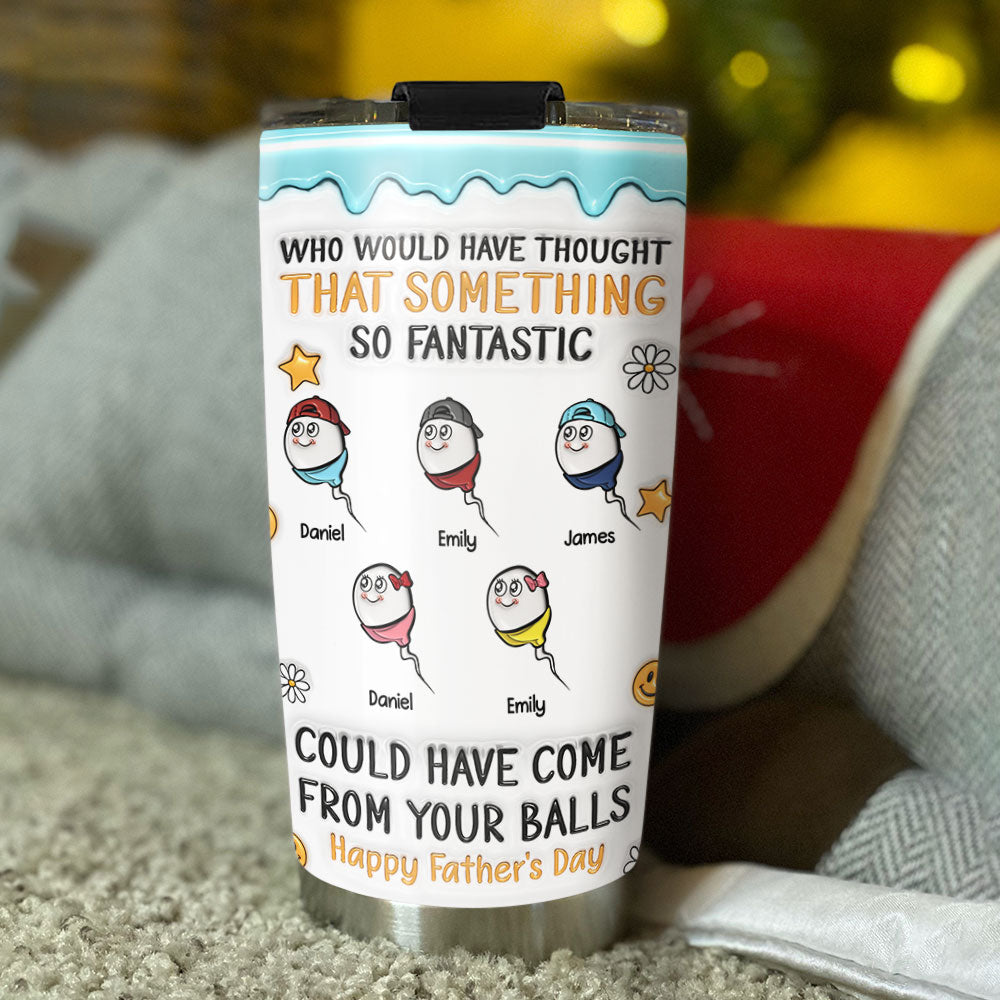 Custom Father's Day Birthday Gifts For Dad • Proof Miracles Happen Daily - Personalized 3D Effect Tumbler