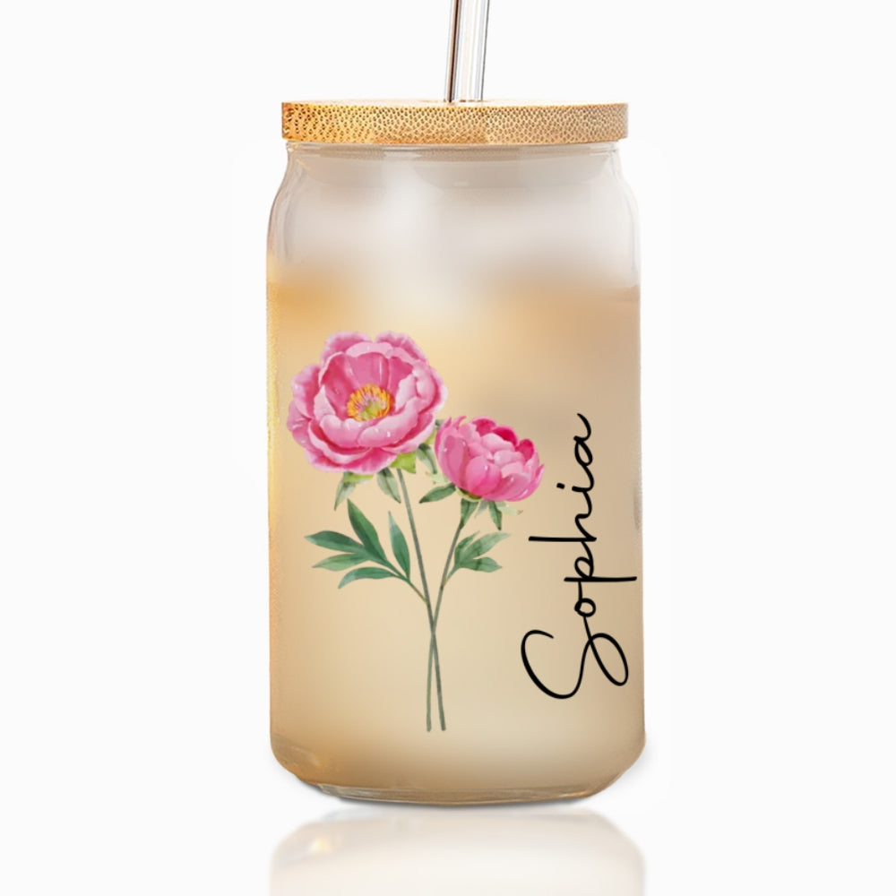 Live Bloom Wildly - Personalized Glass Can