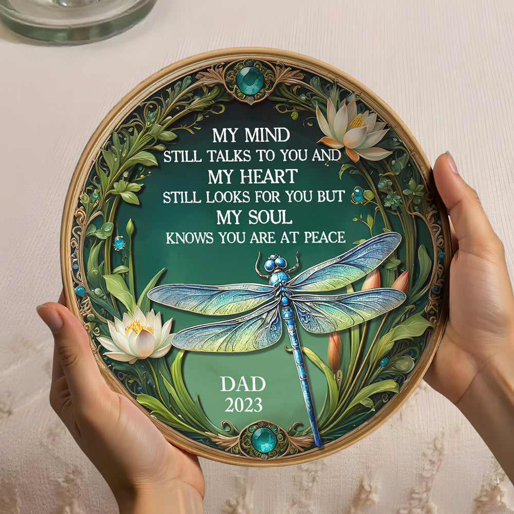 My Mind My Heart My Soul Dragonfly - Personalized Plate