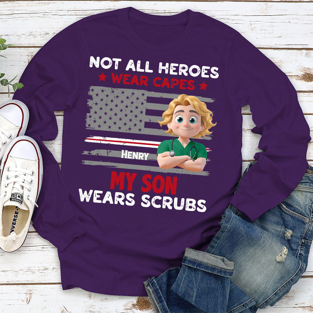 Custom Christmas & Birthday Gift for Dad, Grandpa • Not All Heroes Wear Capes - Personalized Shirt