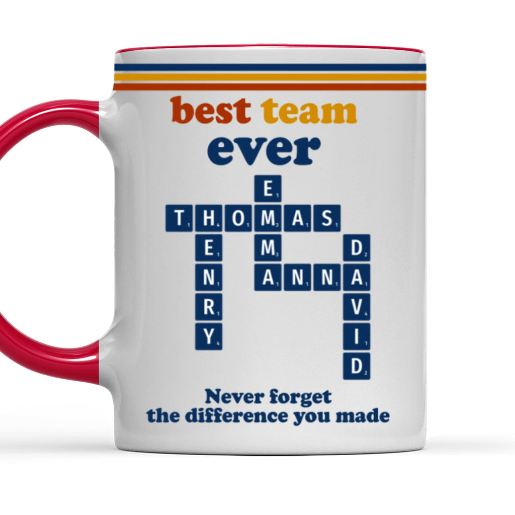 Custom Coworker, Christmas & Birthday Team Appreciation Gift • My Dream Team - Personalized Accent Mug