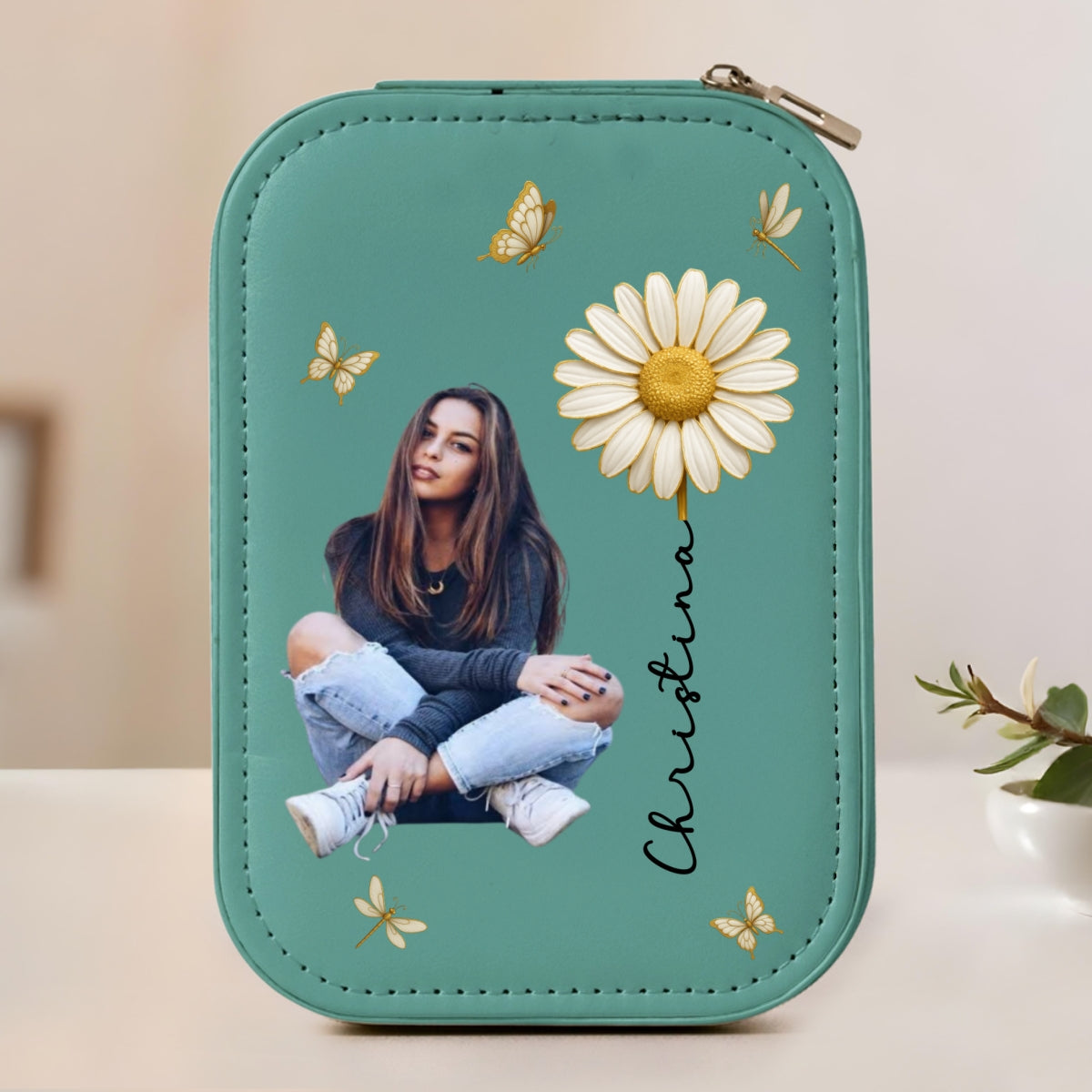 Blooming Soul With Photo - Personalized Jewelry Box With LED Mirror