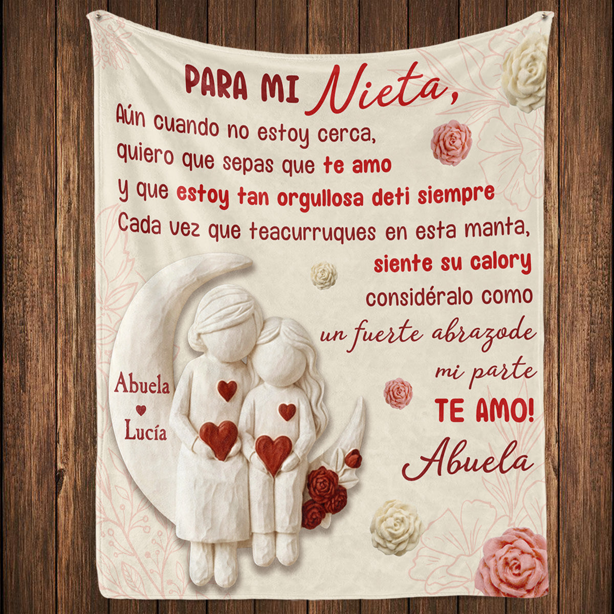 Quiero que sepas cuánto te amo - Manta de lana personalizada