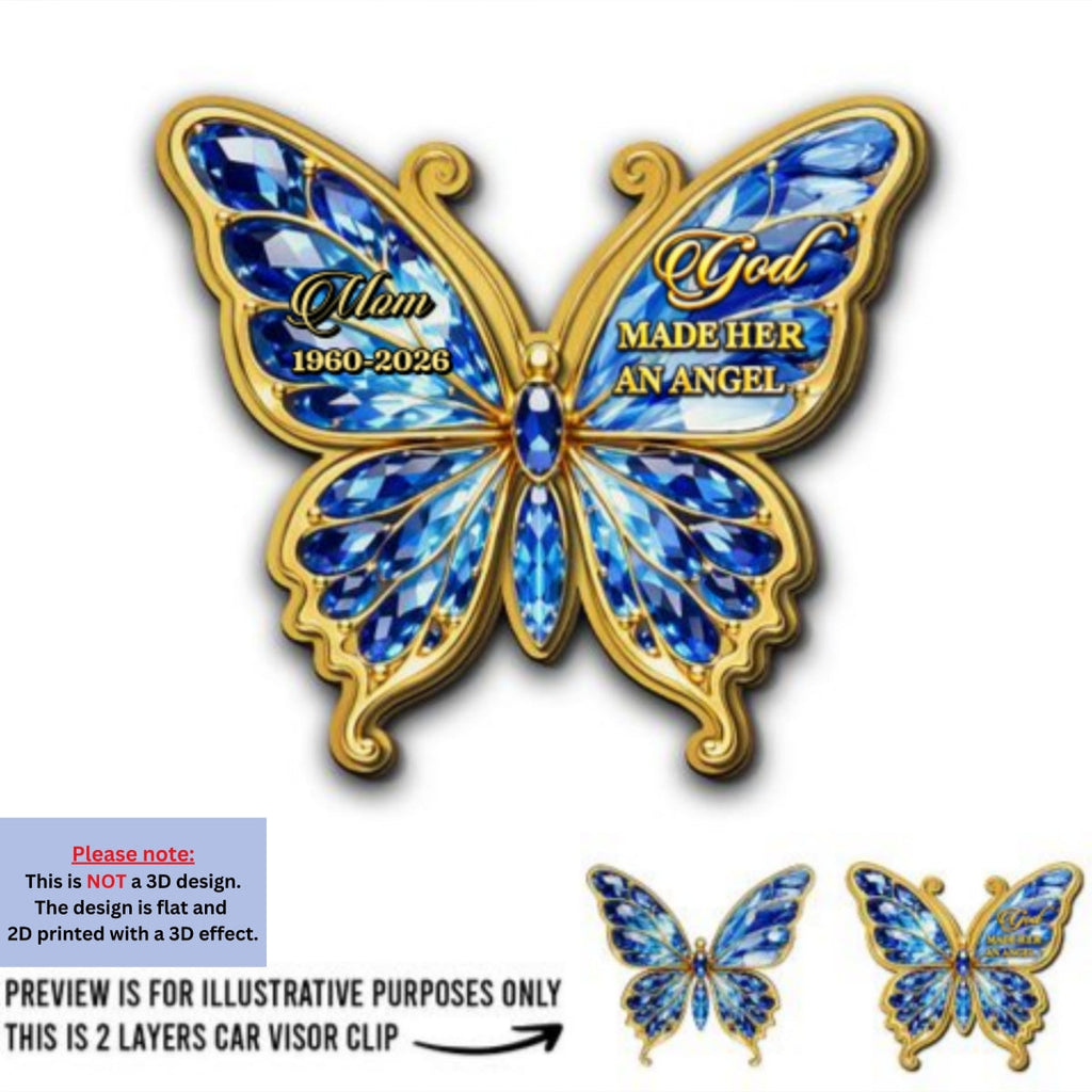 An Angel He Made - Personalized 3D Effect Car Visor Clip