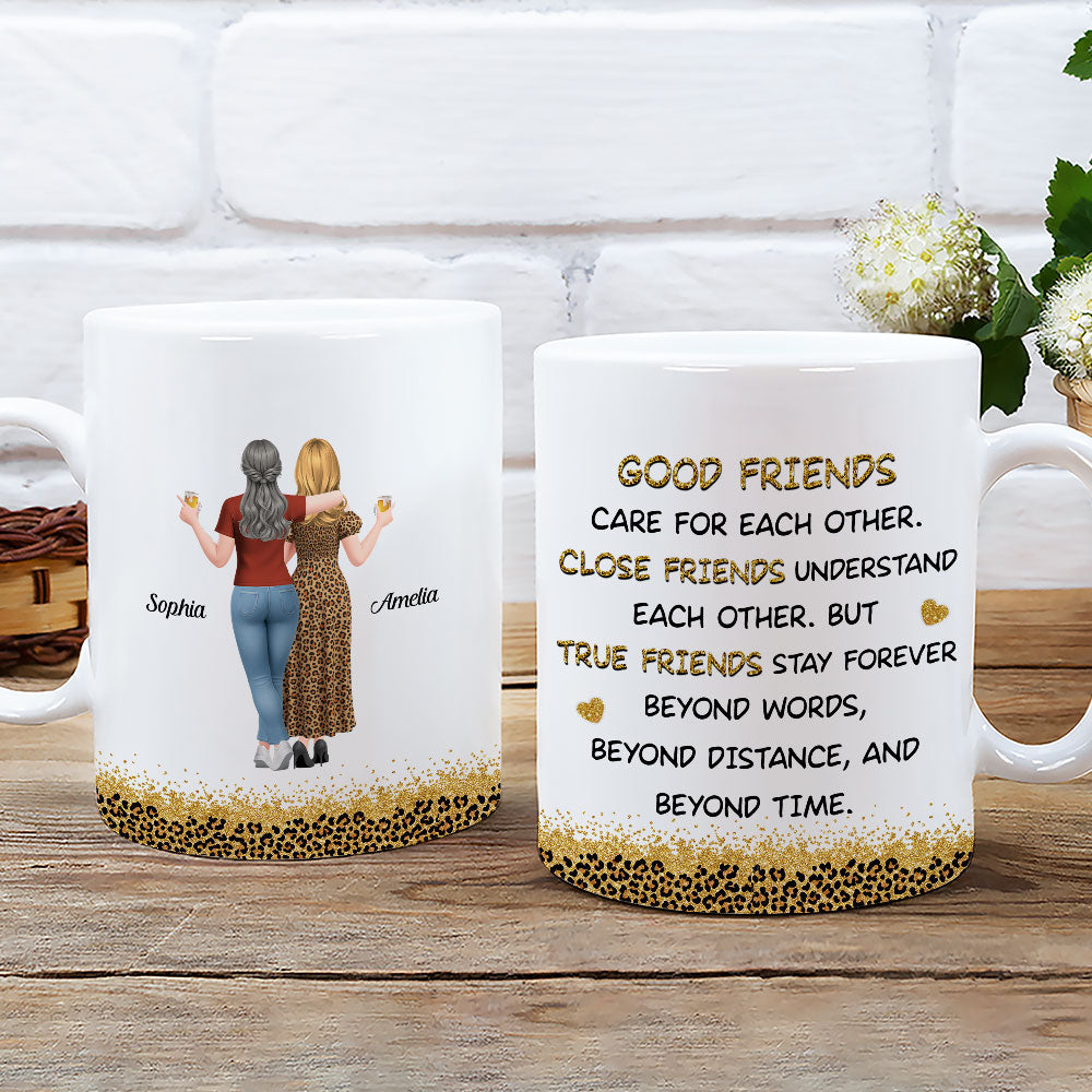 Custom Best Friend, Christmas & Birthday Friendship Keepsake Gift • Care For Each Other - Personalized Coffee Mug