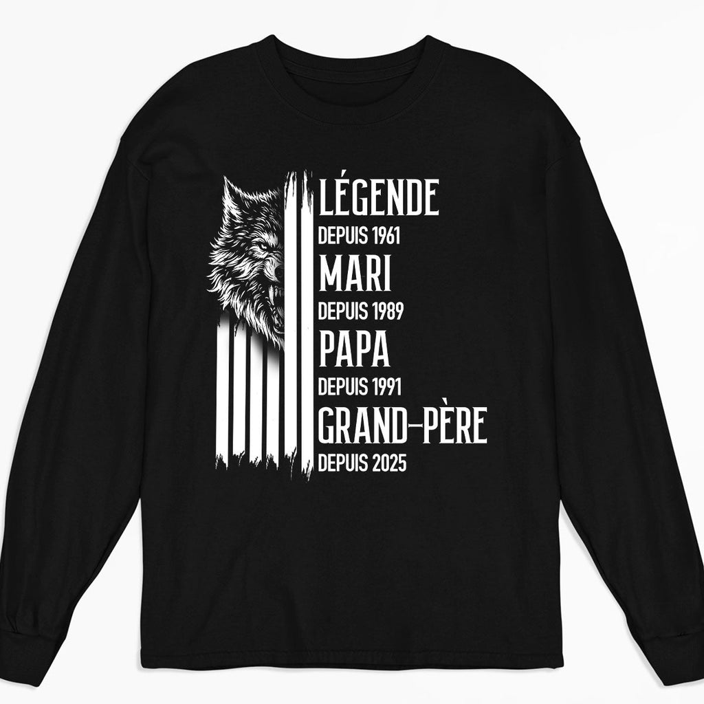 Custom Christmas & Birthday Gift for Dad, Grandpa • Un Vrai Roi - T-shirt personnalisé