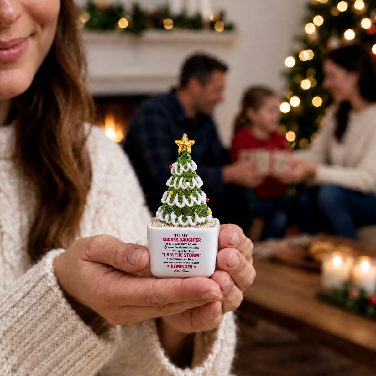 My Lovely Daughter - Personalized Glass Christmas Tree