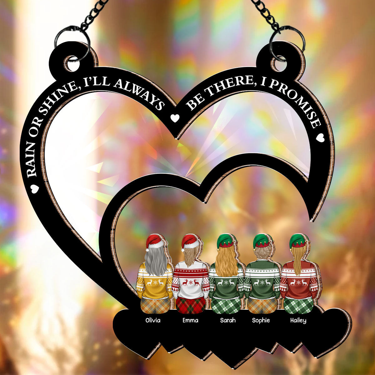 Custom Best Friend Hanging Decor, Friendship Birthday Gifts • Friends Are The Sunshine - Personalized Rainbow Suncatcher