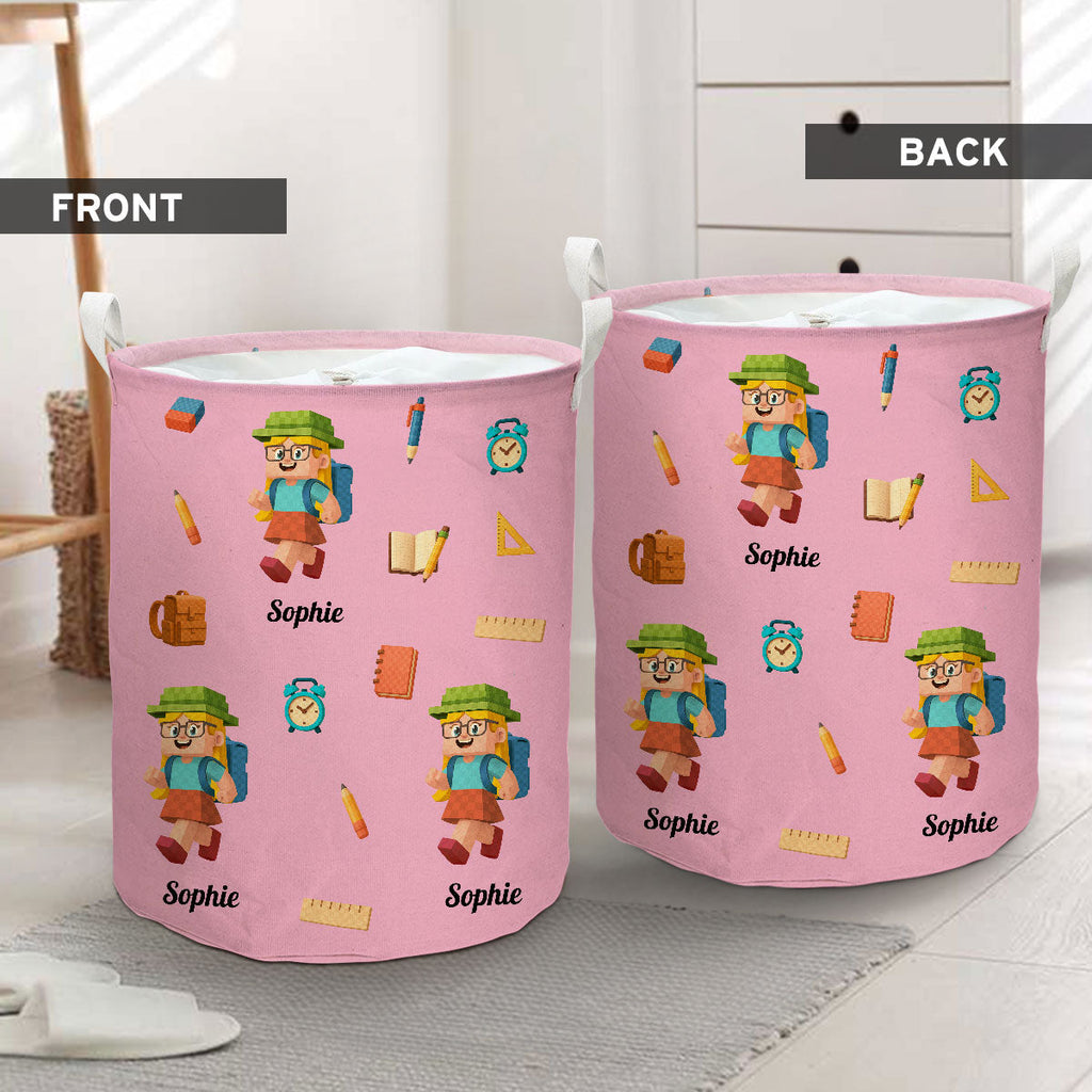 School Time - Personalized Basket