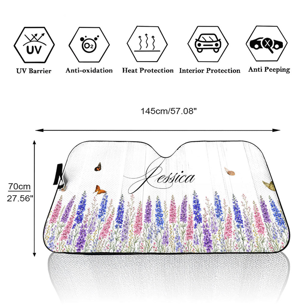 Bloom Behind Every Journey - Personalized Car Sunshade