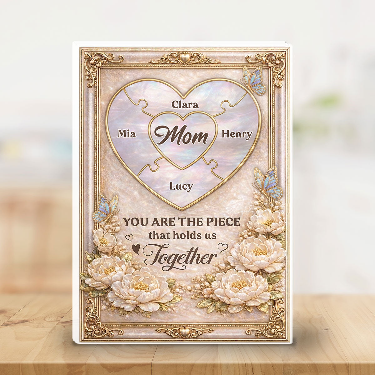 Custom Mother's Day Decor, Gift for Mom & Grandma • My Important Piece - Personalized Acrylic Plaque
