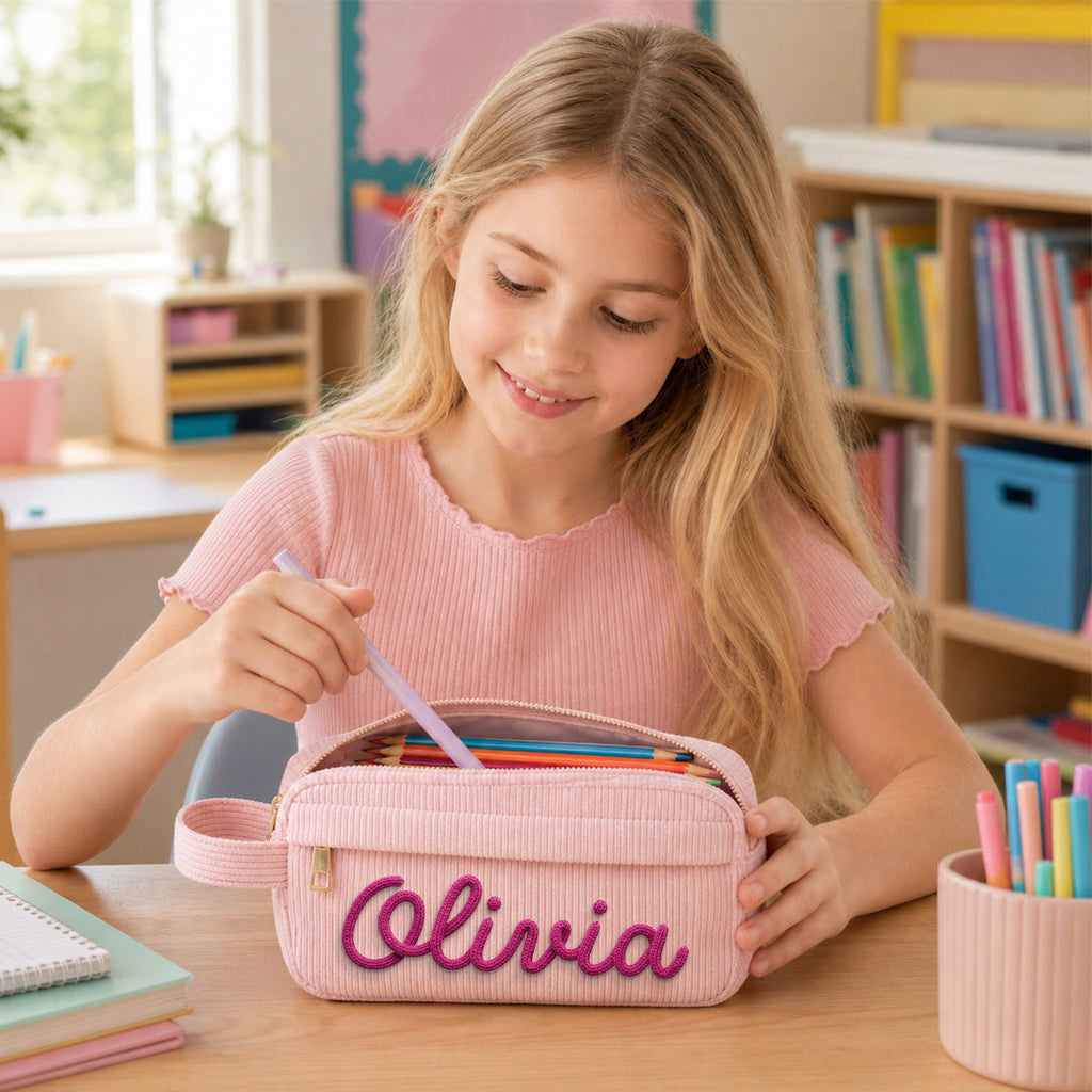 Yarn Name - Personalized Corduroy Pencil Case