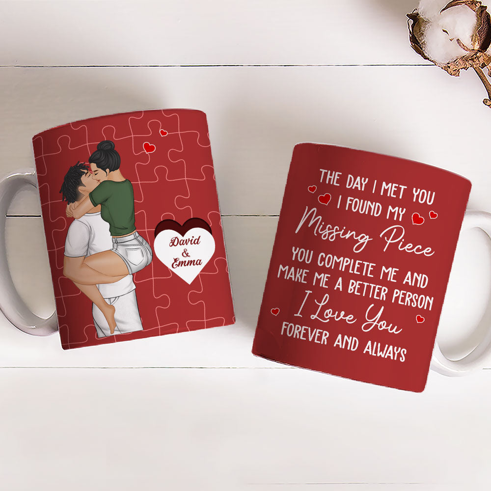 Custom Anniversary Keepsake Gifts For Couple • I Found My Missing Piece - Personalized Coffee Mug