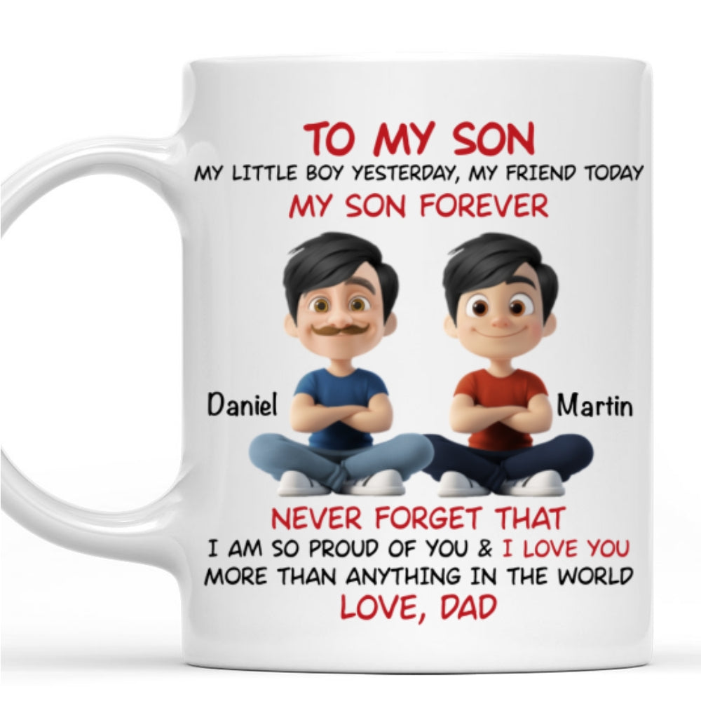 Custom Father's Day Gift For Son • My Son Forever - Personalized Coffee Mug
