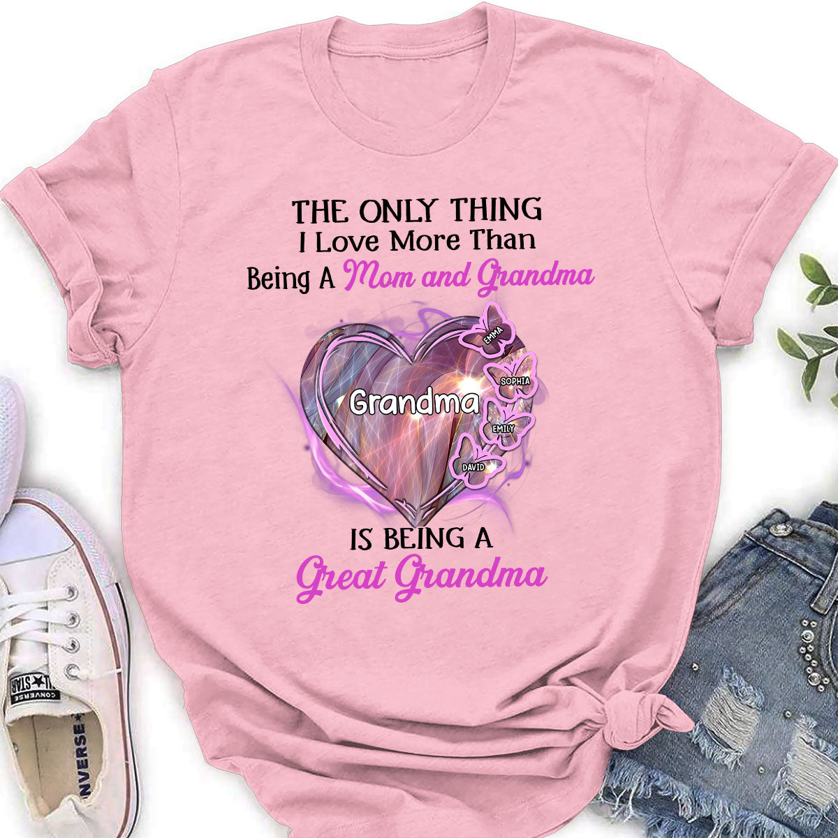 Custom Christmas & Birthday Gift for Grandma • Being A Great Grandma - Personalized Shirt