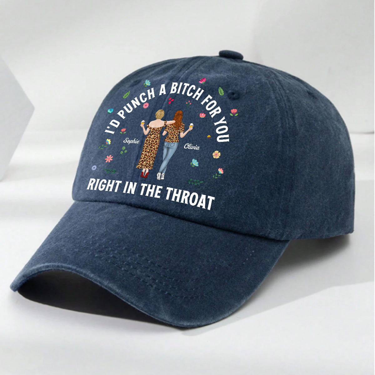 Custom Christmas Headwear Birthday Gifts for Cat Parents • Do It For You - Personalized Vintage Washed Denim Cap