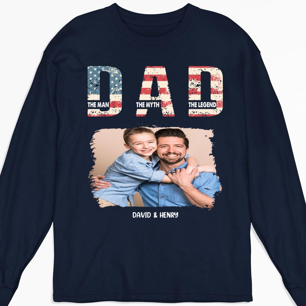 Custom Photo Father's Day, Special Gift for Dad & Grandpa • Dad You Are The Legend Photo - Personalized Shirt