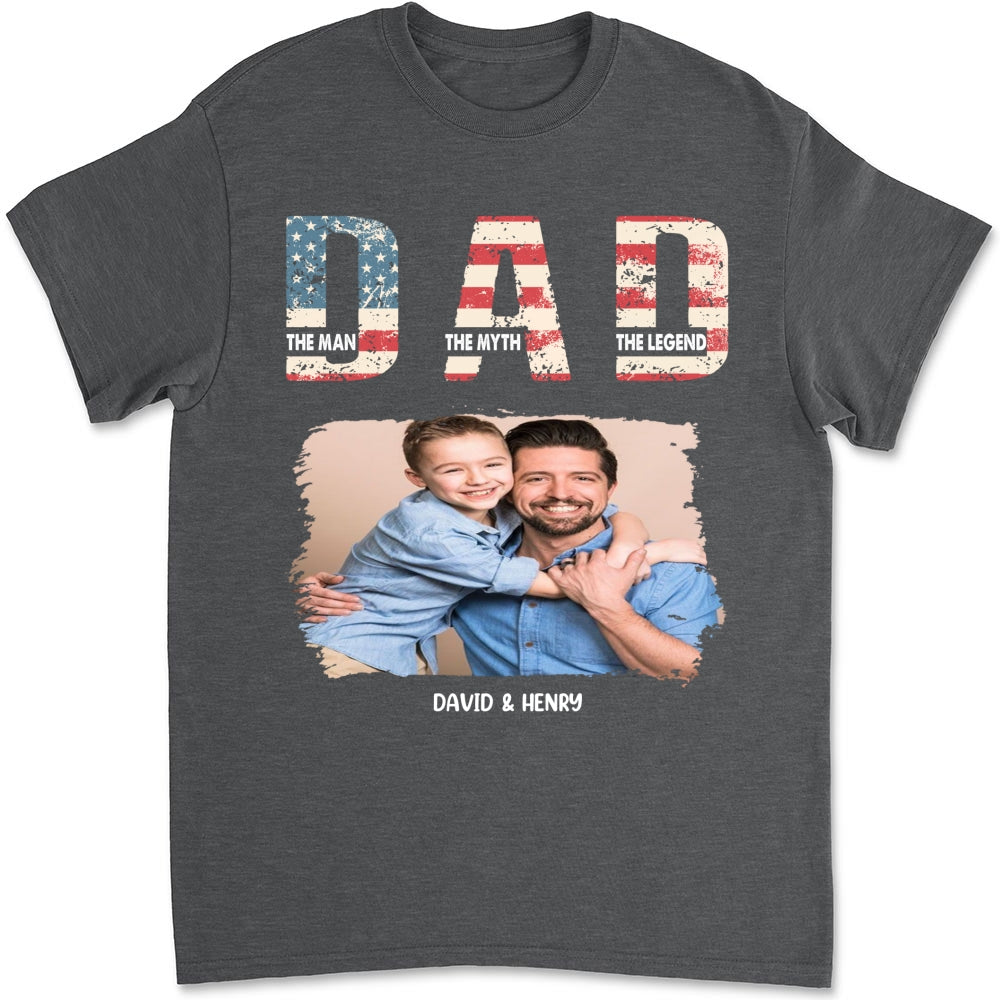 Custom Photo Father's Day, Special Gift for Dad & Grandpa • Dad You Are The Legend Photo - Personalized Shirt