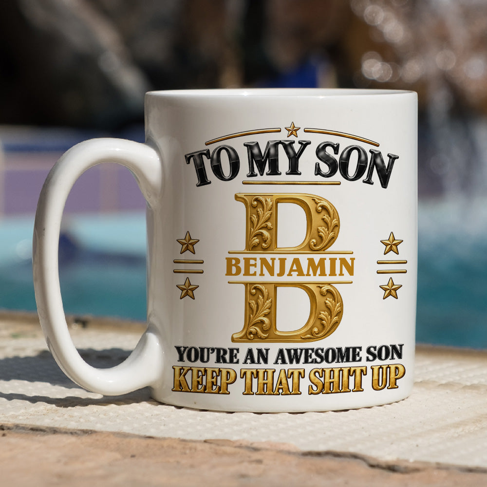 Custom Christmas & Birthday Gift for Son • Awesome Son - Personalized Coffee Mug