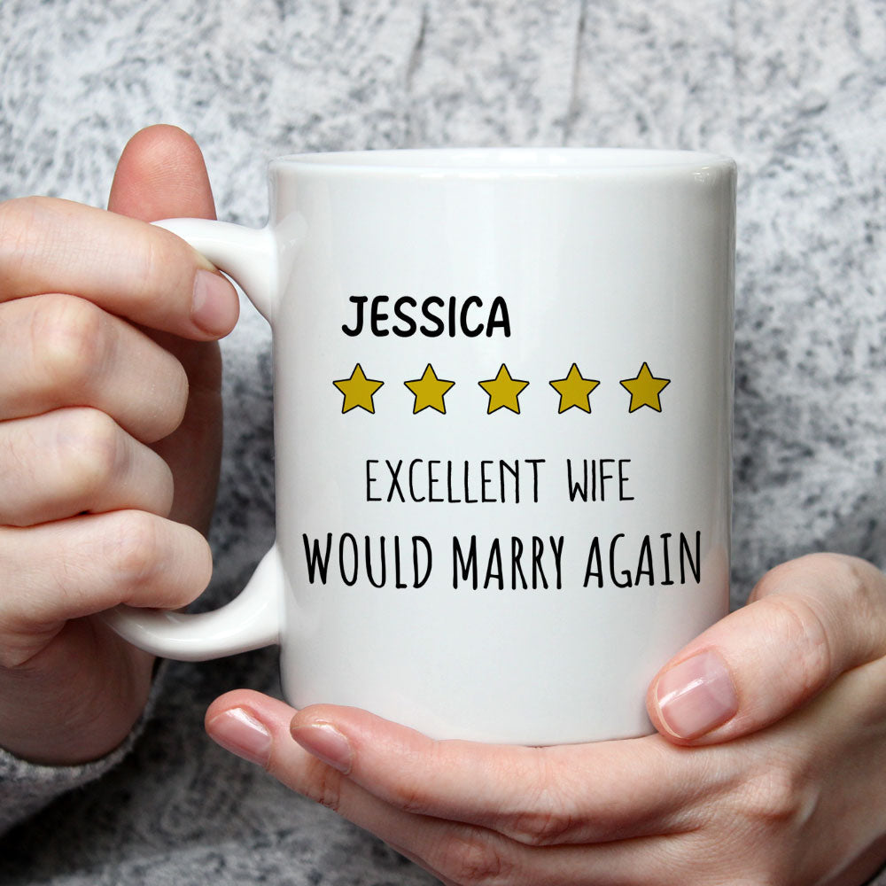 Custom Anniversary Keepsake Gifts For Couple • Excellent Wife - Personalized Coffee Mug