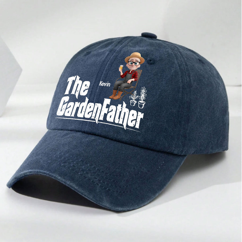 Custom Christmas Headwear Birthday Gifts for Dad • Boss Of The Blooms - Personalized Vintage Washed Denim Cap