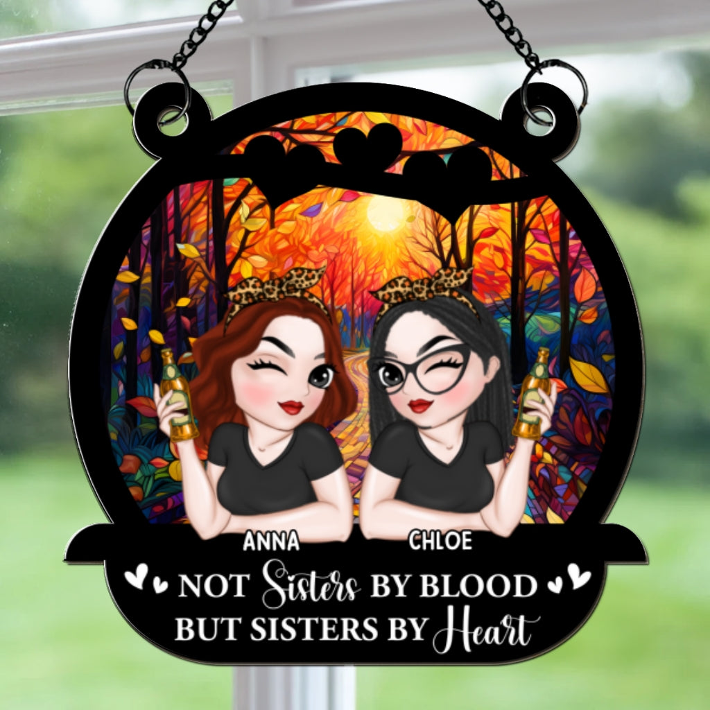Custom Best Friend Hanging Decor, Friendship Birthday Gifts • Besties Bring The Cheer - Personalized Suncatcher