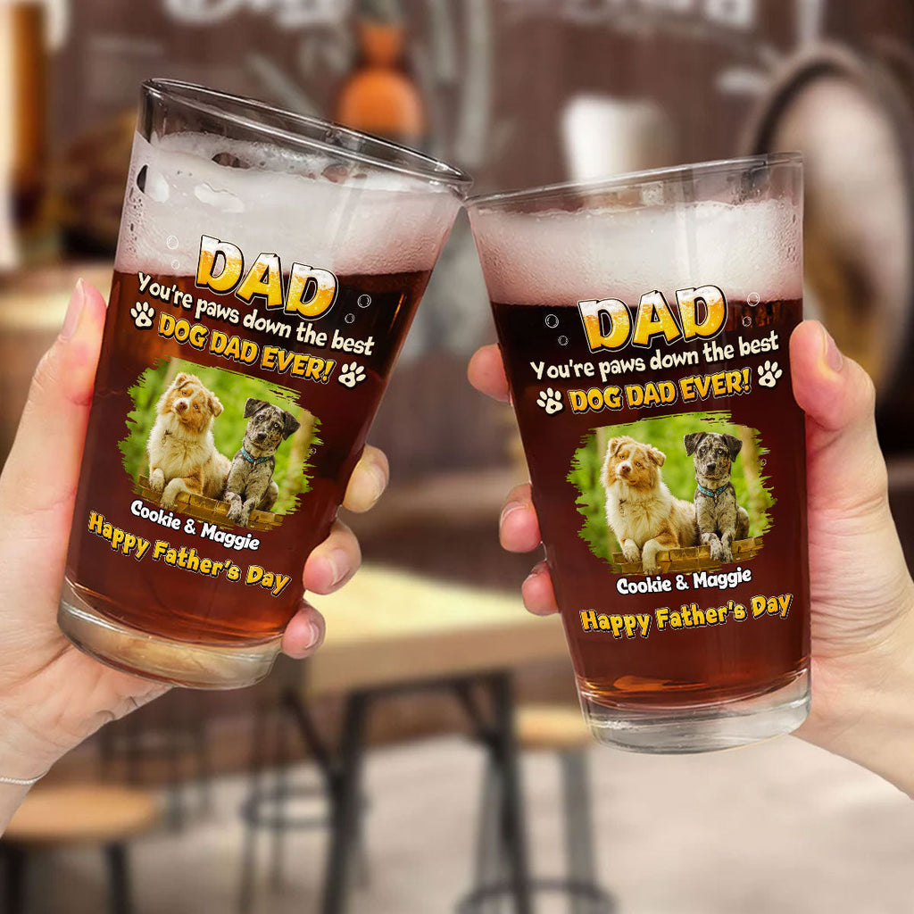 Paw Down The Best Photo - Personalized Beer Glass