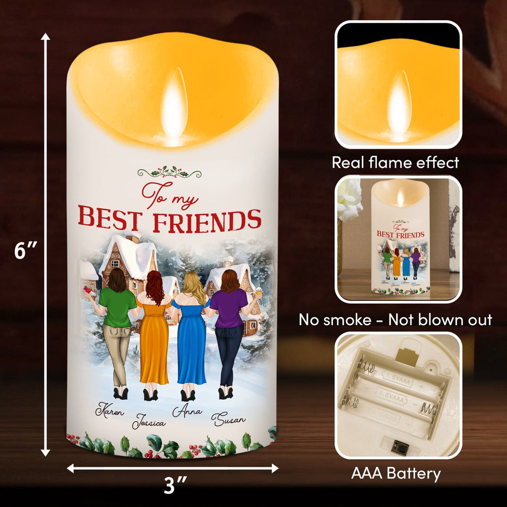 Christmas Cozy Crew - Personalized LED Candle