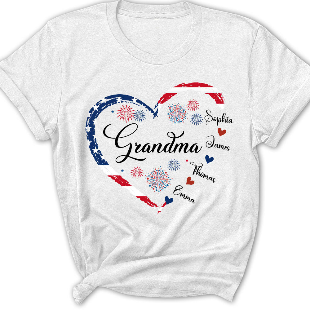 Custom Christmas & Birthday Gift for Grandma • Love Being Grandma 4th Of July - Personalized Shirt