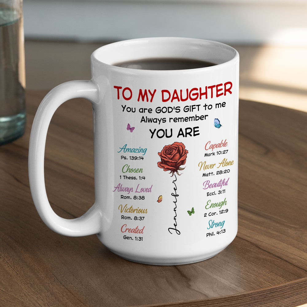 Custom Christmas & Birthday Gift for Daughter • You Are My Gift - Personalized Coffee Mug