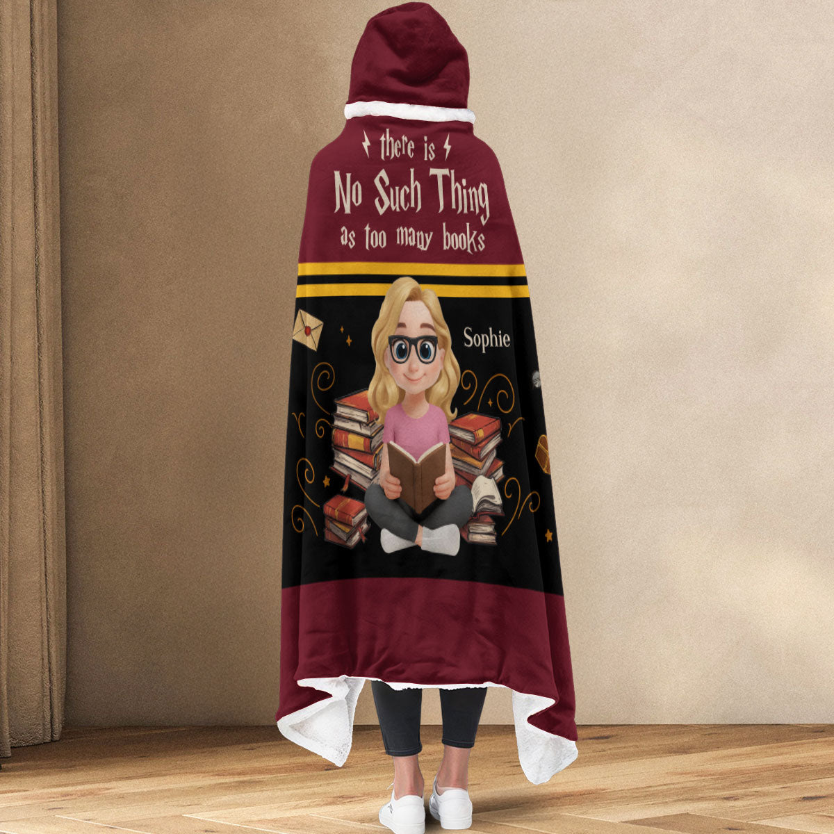 Custom Christmas Birthday Gift For Book Lovers, Bookworms, Reader • No Such Thing - Personalized Hooded Blanket