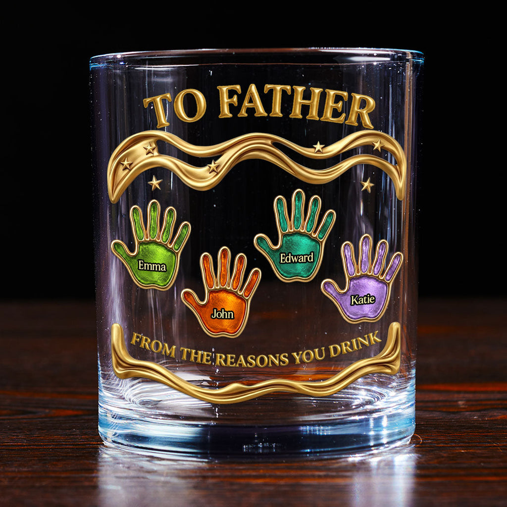 Custom Father's Day Birthday Gifts for Husband • To Papa Whiskey - Personalized Whiskey Glass