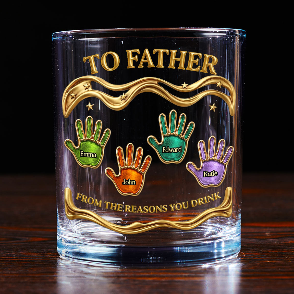 Custom Father's Day Birthday Gifts for Husband • To Papa Whiskey - Personalized Whiskey Glass