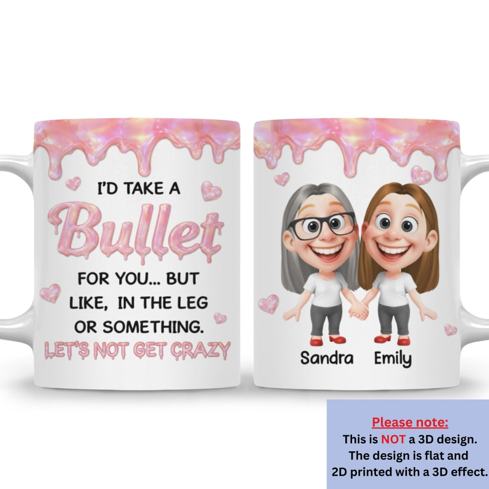 Custom Best Friend, Christmas & Birthday Friendship Keepsake Gift • Take A Fall Just For You - Personalized 3D Inflated Effect Mug