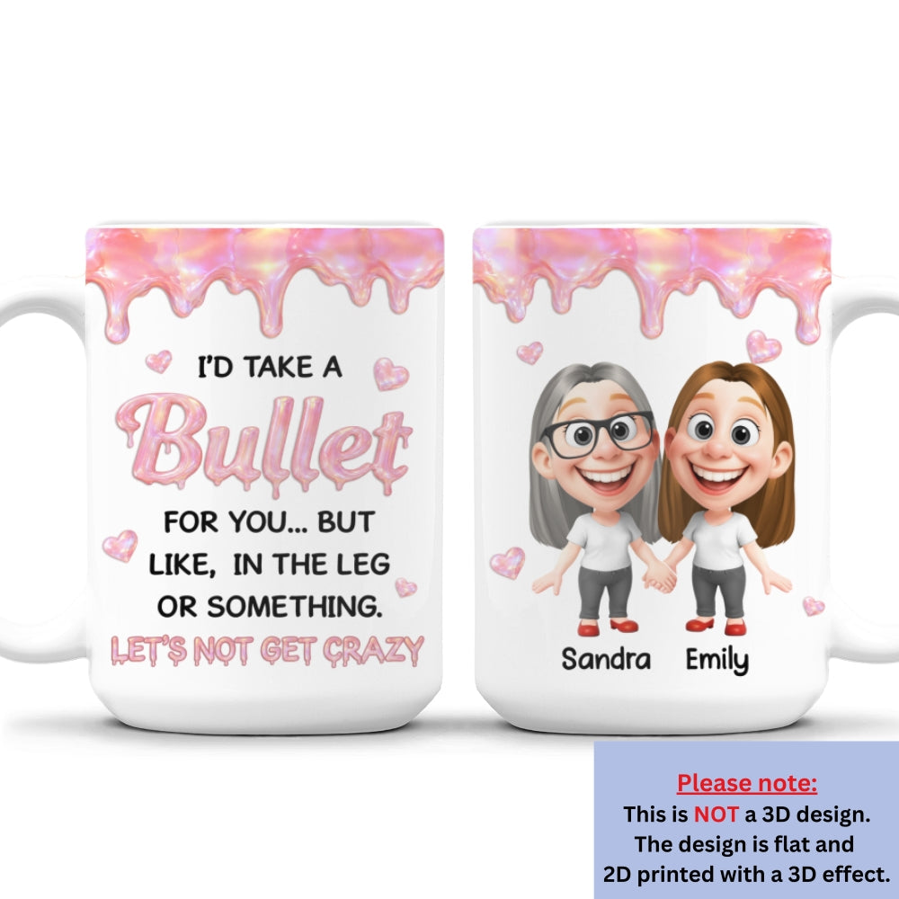 Custom Best Friend, Christmas & Birthday Friendship Keepsake Gift • Take A Fall Just For You - Personalized 3D Inflated Effect Mug