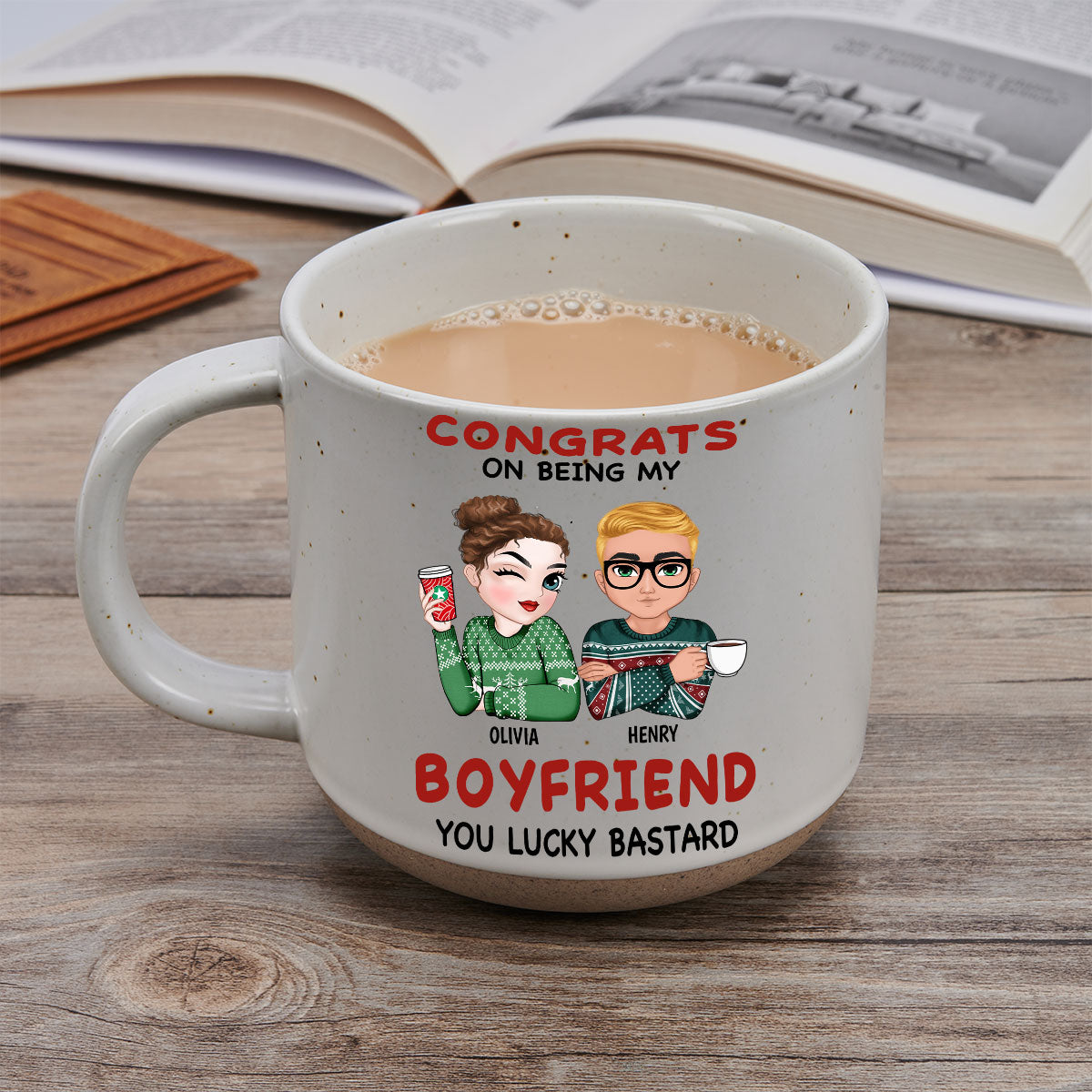 Custom Anniversary Keepsake Gifts For Couple • Love You Then - Personalized Pottery Mug