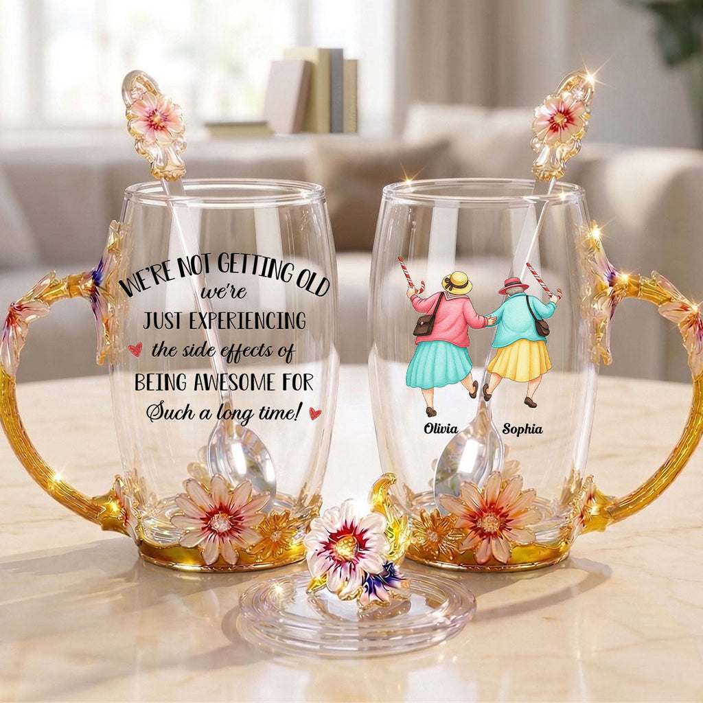 Not Getting Old - Personalized 14OZ Flower Tea Cup