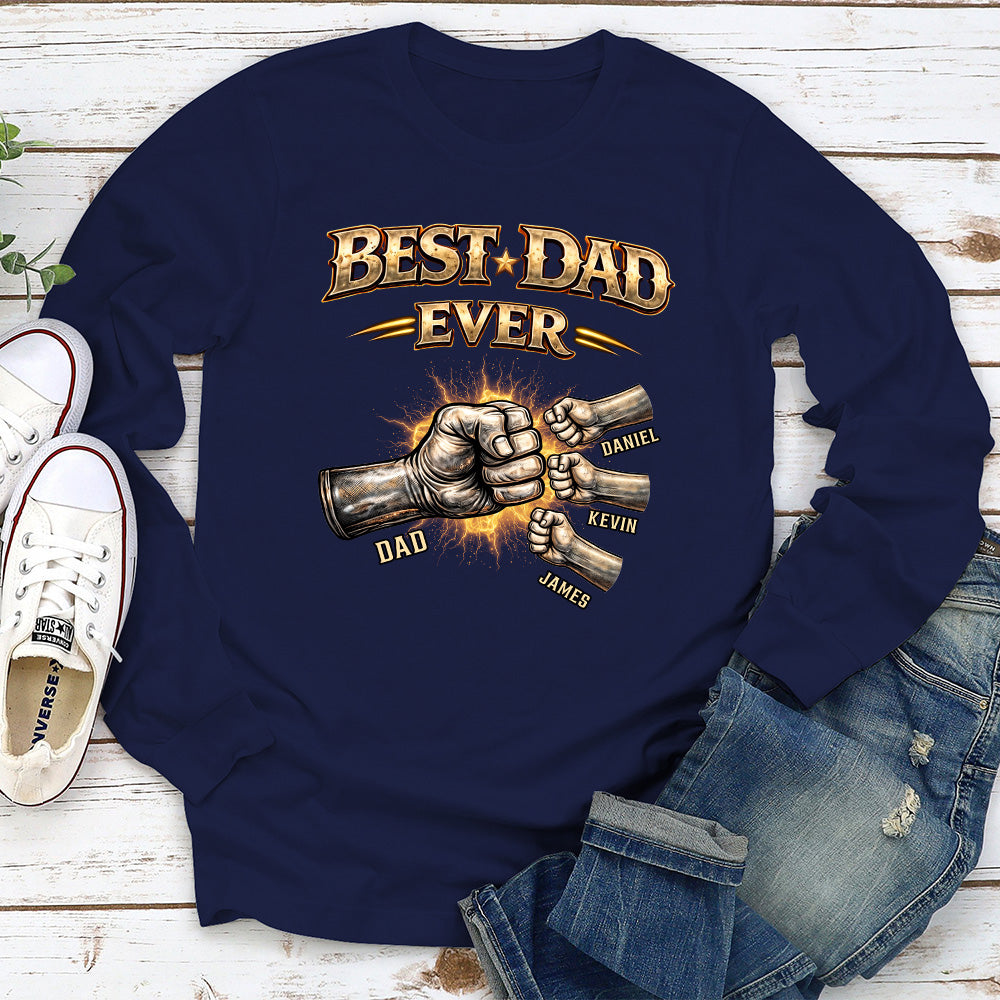 Custom Father's Day, Special Gift for Dad & Grandpa • Best Dad Hand Bump - Personalized Shirt