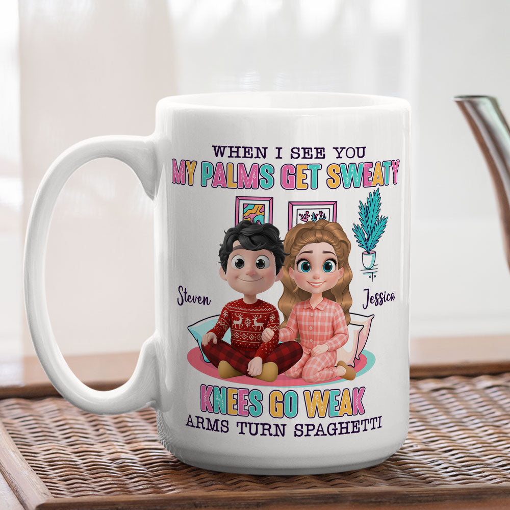 Custom Anniversary Keepsake Gifts For Couple • Love Turns Me Into Lasagna - Personalized Coffee Mug