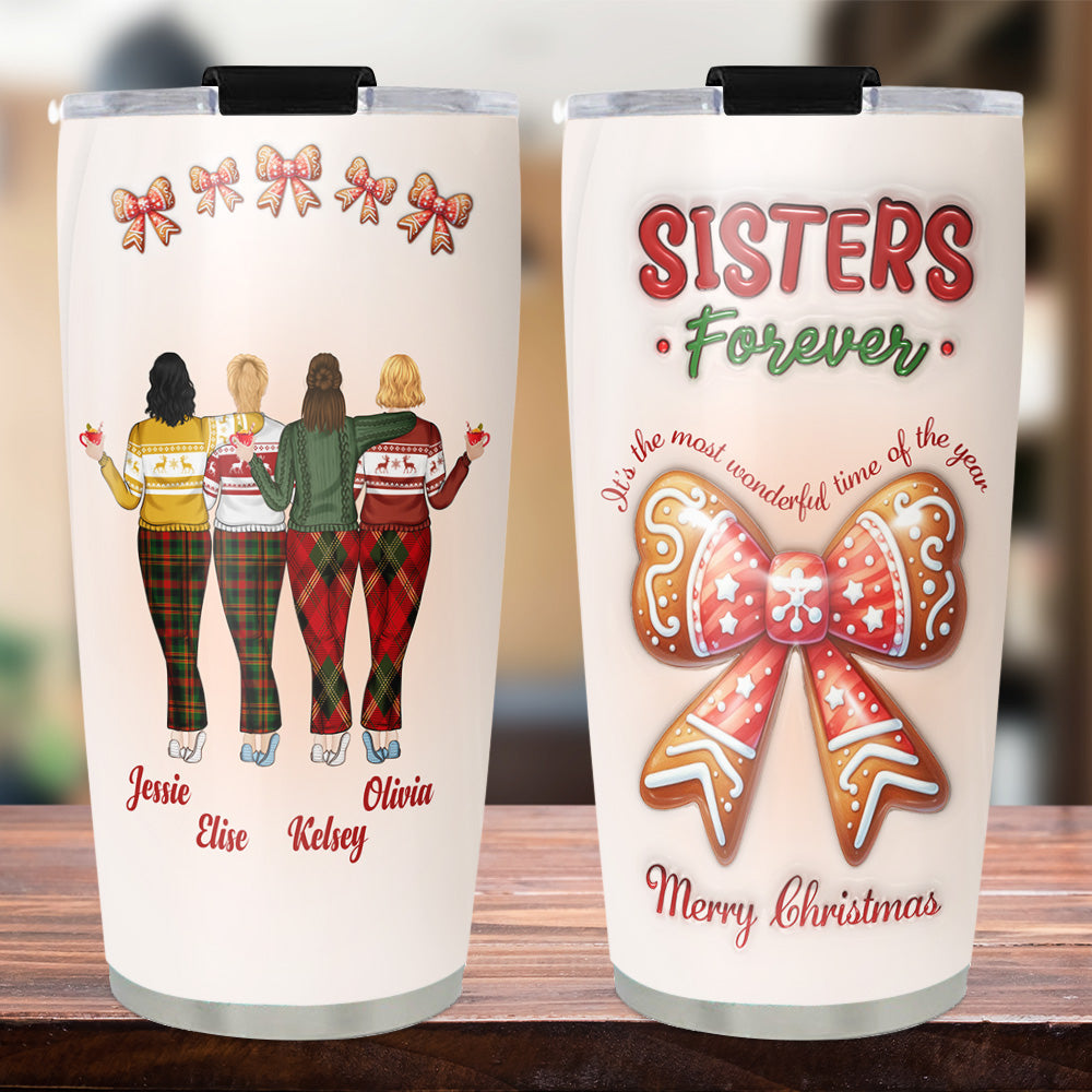 Custom Christmas Birthday Gifts For Best Friend • Wonderful Time - Personalized 3D Inflated Effect Tumbler