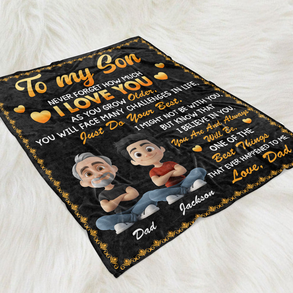 Do Your Best Son - Personalized Fleece Blanket