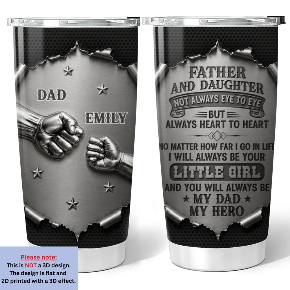Custom Father's Day Birthday Gifts For Dad • My Hero 2 - Personalized 3D Effect Tumbler
