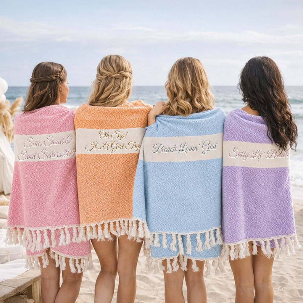 It Is A Girl Trip - Personalized Monogrammed Beach Towel